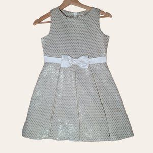 Gymboree Metallic Gold Brocade A-line Formal Party Dress Girl's 10